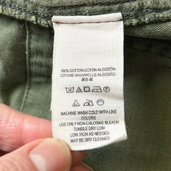 Free People Distressed Boho Revival Cargo Shorts Women’s Size 6 100% Cotton - Picture 5 of 5